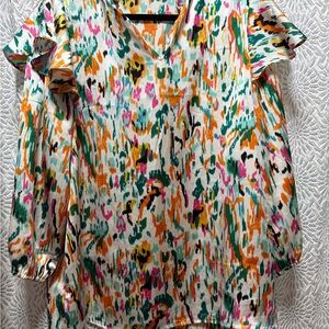 Colorful Abstract Print Women's Top